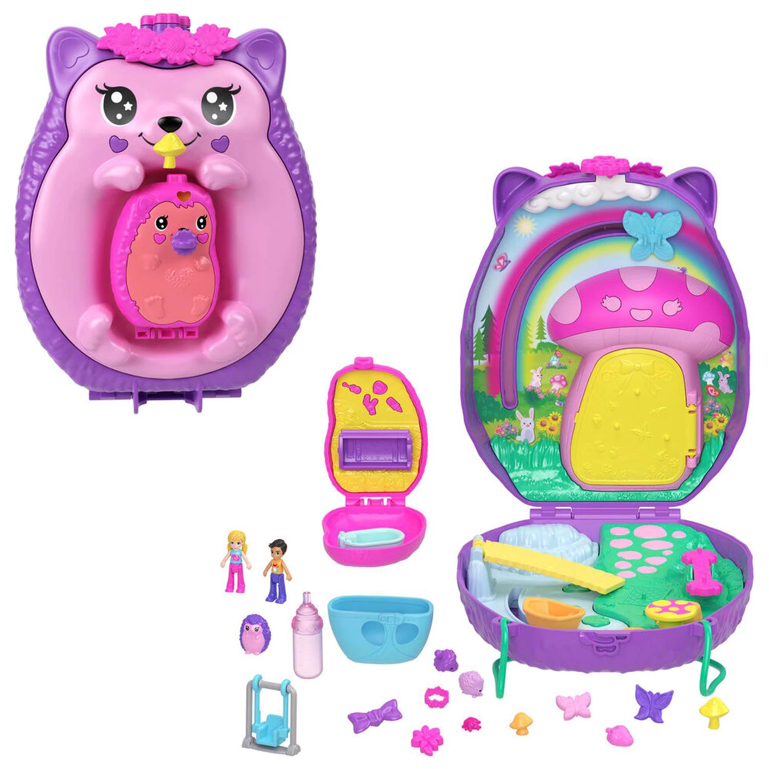 Polly Pocket Mama Hedgehog in Baby igralni set fotografija izdelka