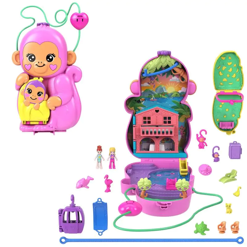 Polly Pocket Mama opica in dojenček torba set za igro fotografija izdelka