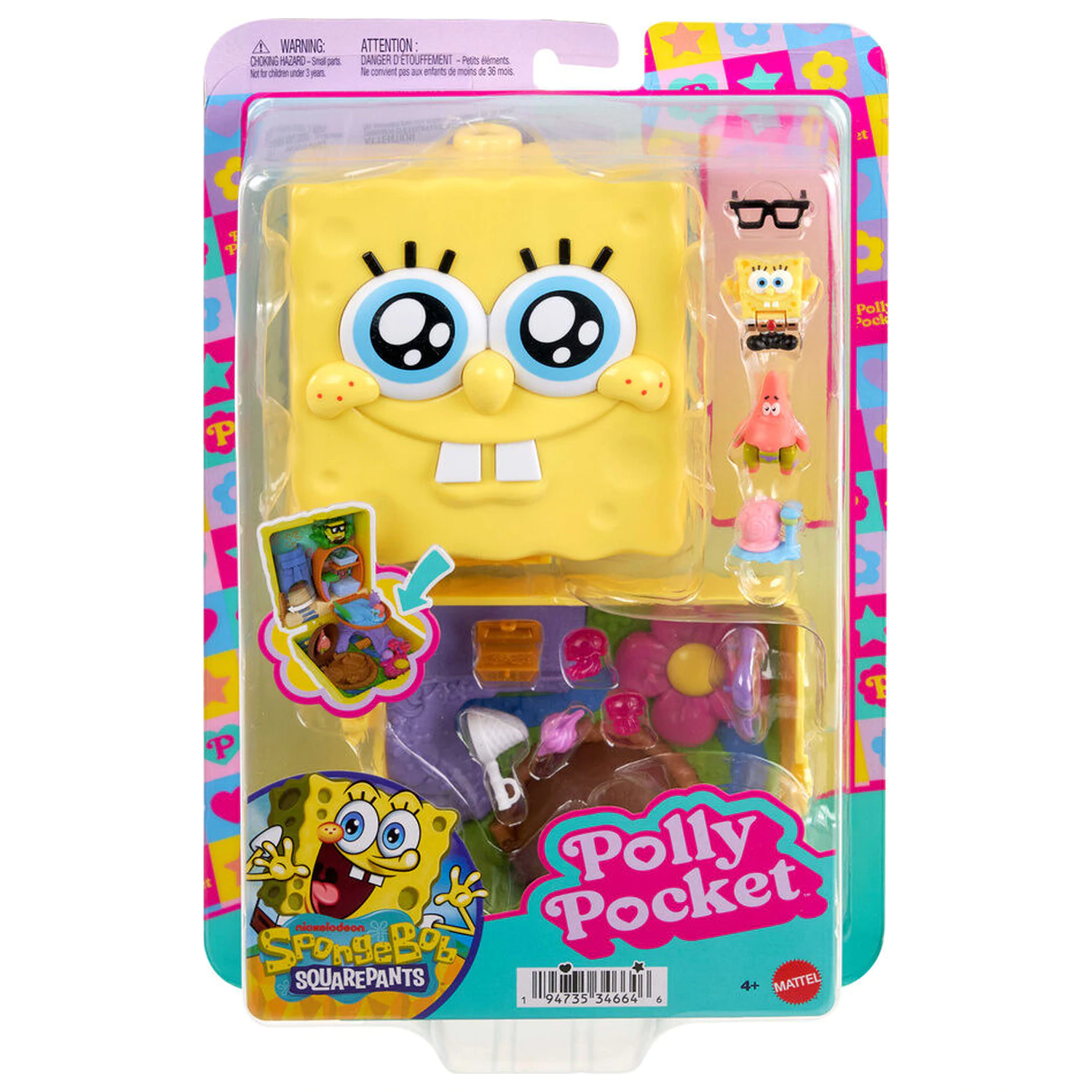 Polly Pocket SpongeBob skrinja igralni set fotografija izdelka