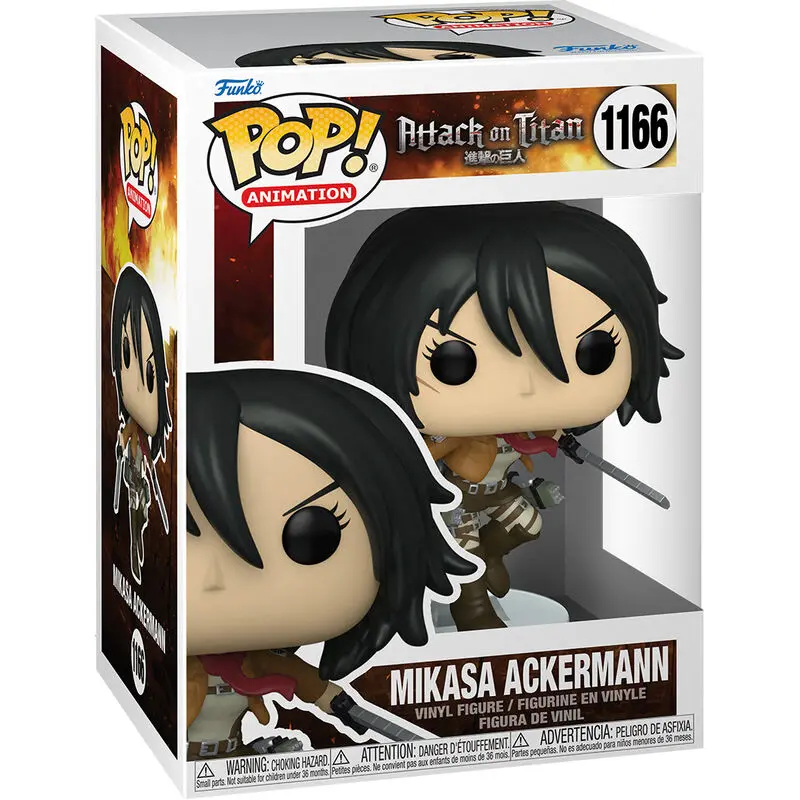 Attack on Titan POP! Animation Vinyl Figurica Mikasa Ackerman z Meči 9 cm fotografija izdelka