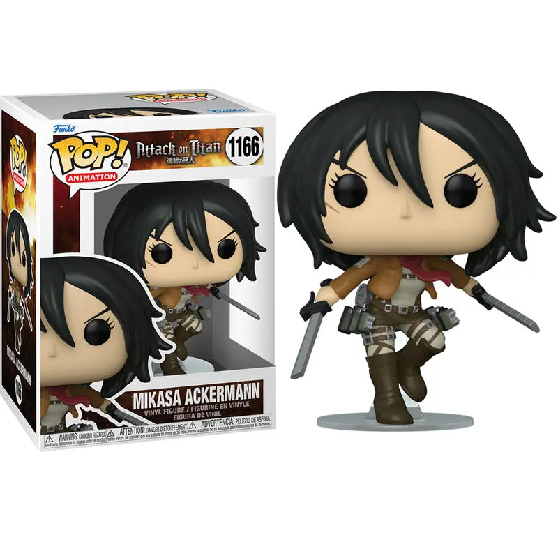 Attack on Titan POP! Animation Vinyl Figurica Mikasa Ackerman z Meči 9 cm fotografija izdelka