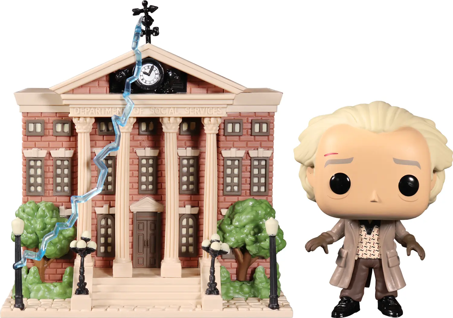 Back to the Future POP! Town Vinyl Figura Doc s stolpom z uro 9 cm fotografija izdelka