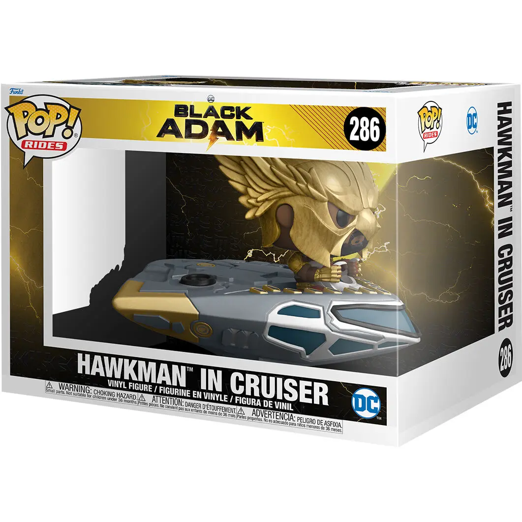 Black Adam POP! Rides Super Deluxe Vinilna Figura Hawkman in Cruiser 15 cm fotografija izdelka