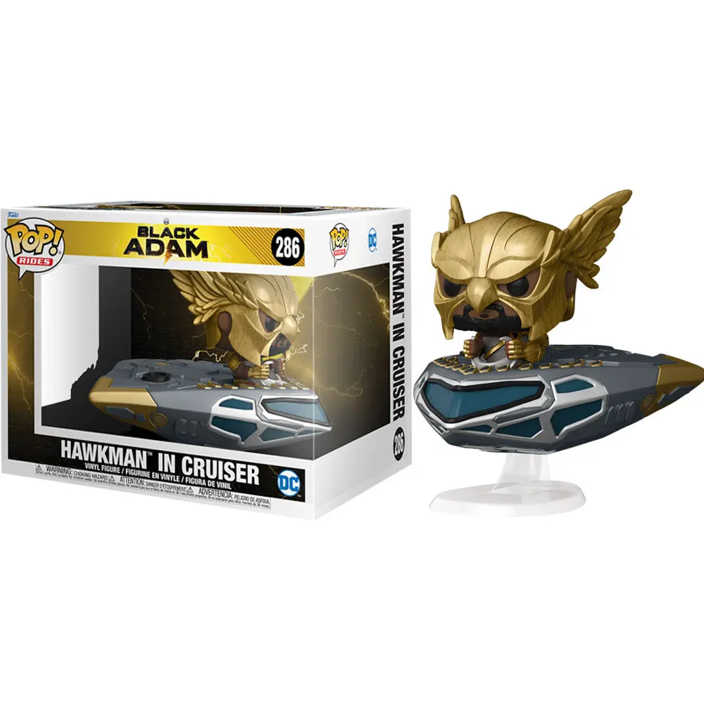 Black Adam POP! Rides Super Deluxe Vinilna Figura Hawkman in Cruiser 15 cm fotografija izdelka