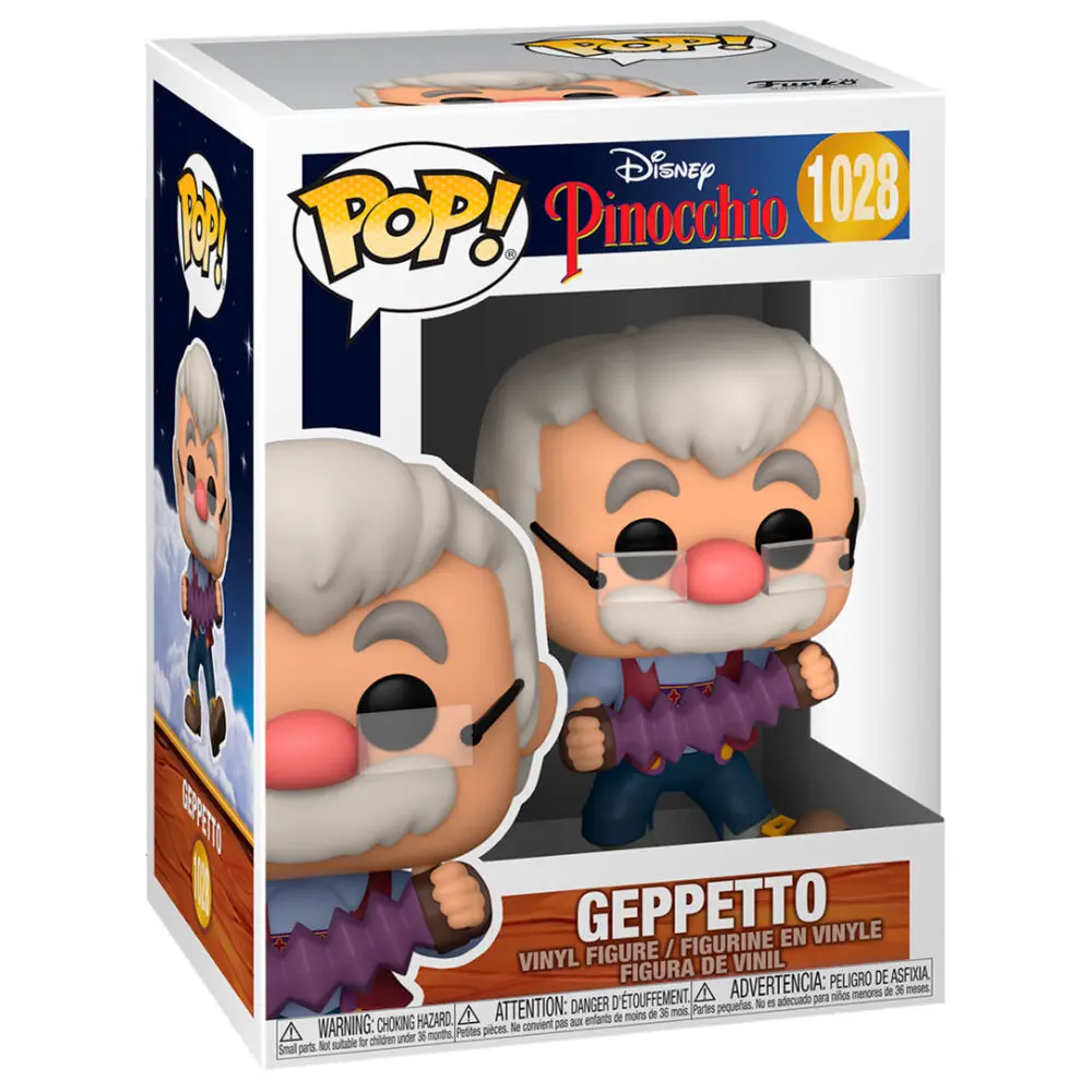 Pinocchio 80th Anniversary POP! Disney Vinyl Figurica Geppetto s harmoniko 9 cm fotografija izdelka