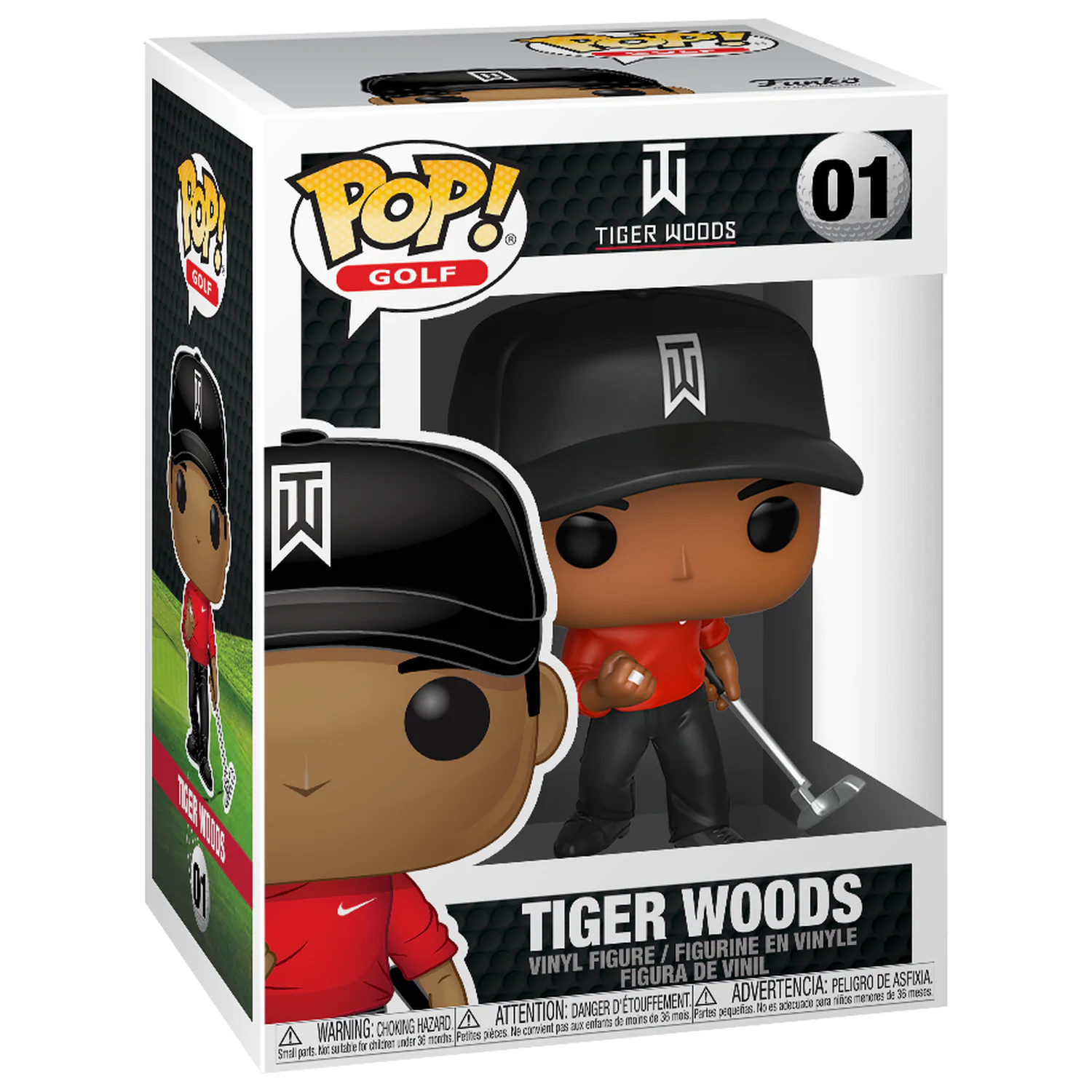 Tiger Woods POP! Golf Vinil Figura Tiger Woods (Red Shirt) 9 cm fotografija izdelka