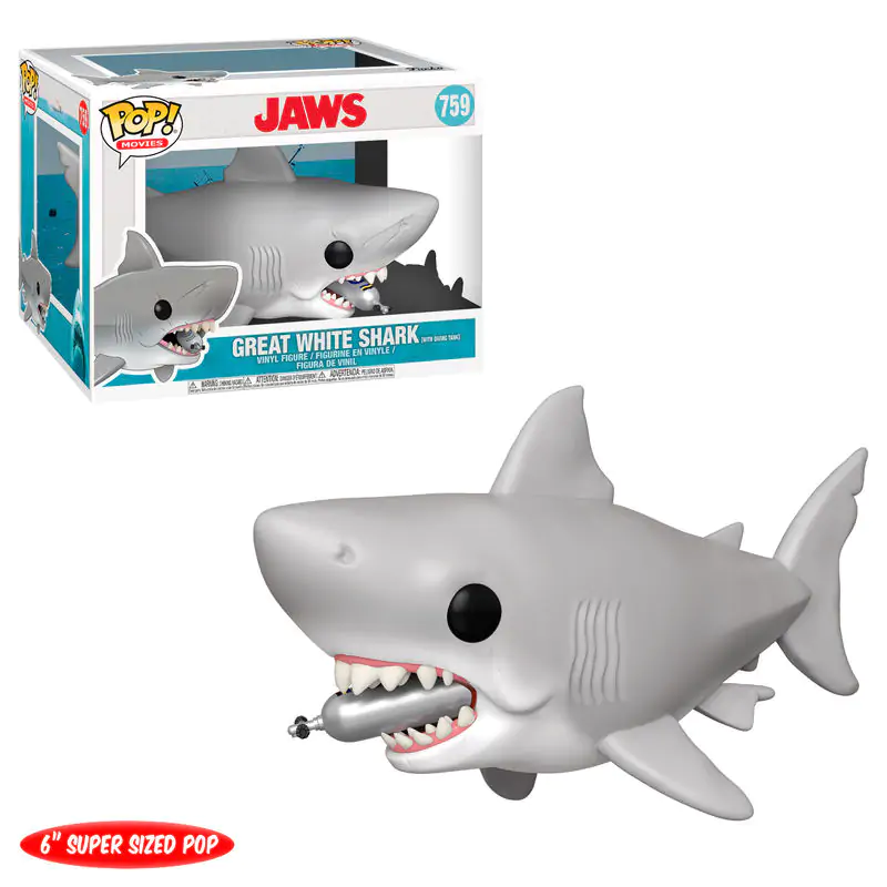 Jaws Oversized POP! Movies Vinil Figura Jaws with Diving Tank 15 cm fotografija izdelka