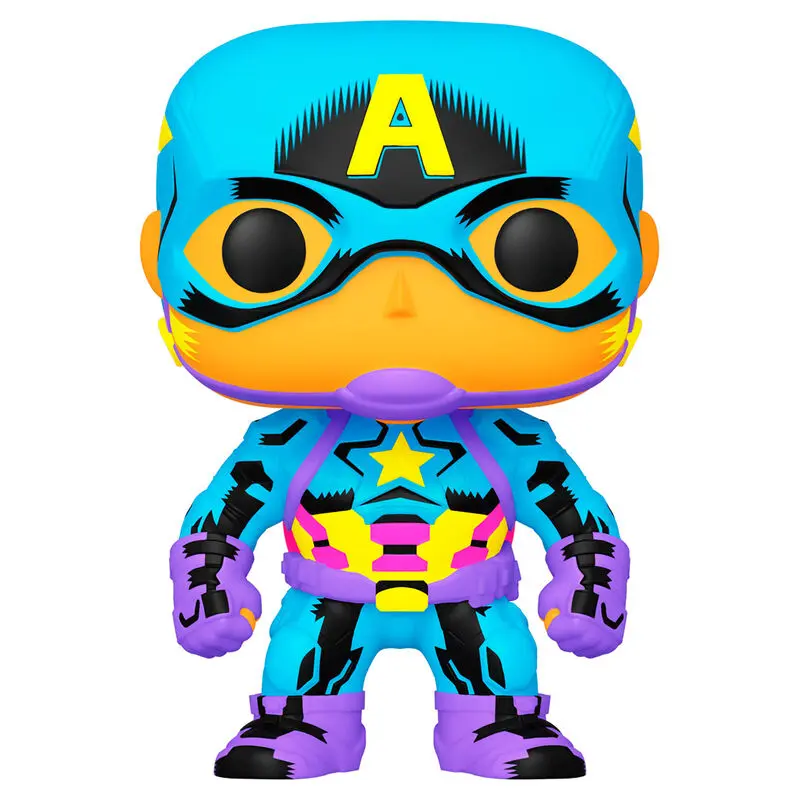 Marvel POP! Marvel Black Light Vinyl Figura Captain America 9 cm fotografija izdelka