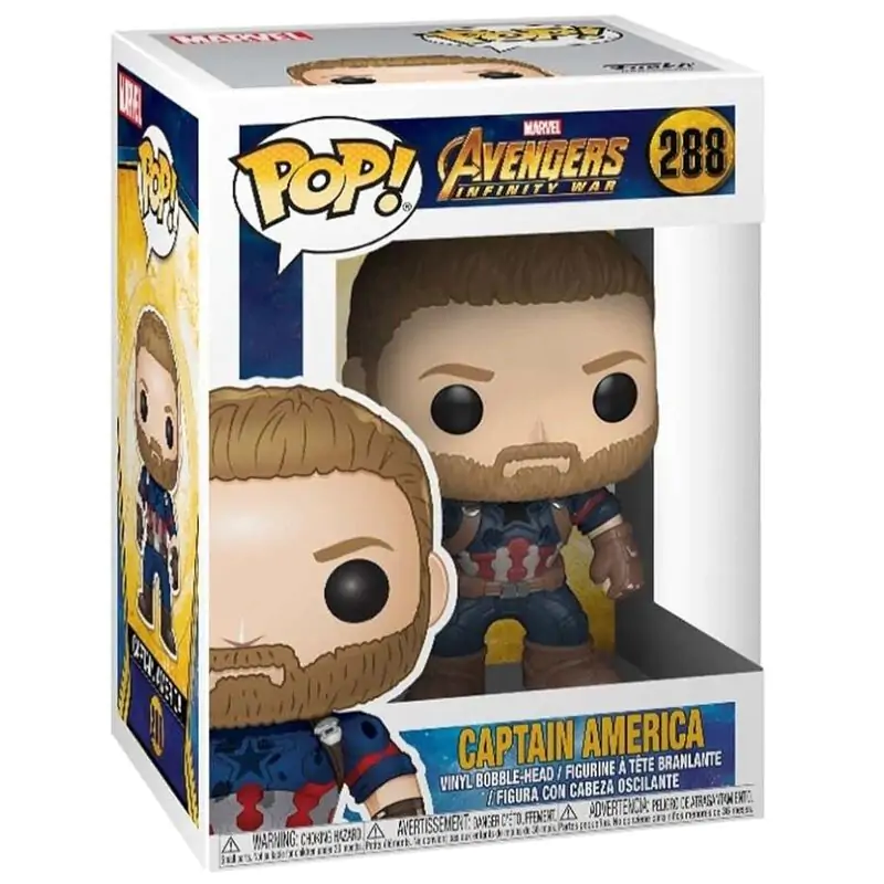 Avengers Infinity War POP! Movies Vinilna Figura Captain America 9 cm fotografija izdelka