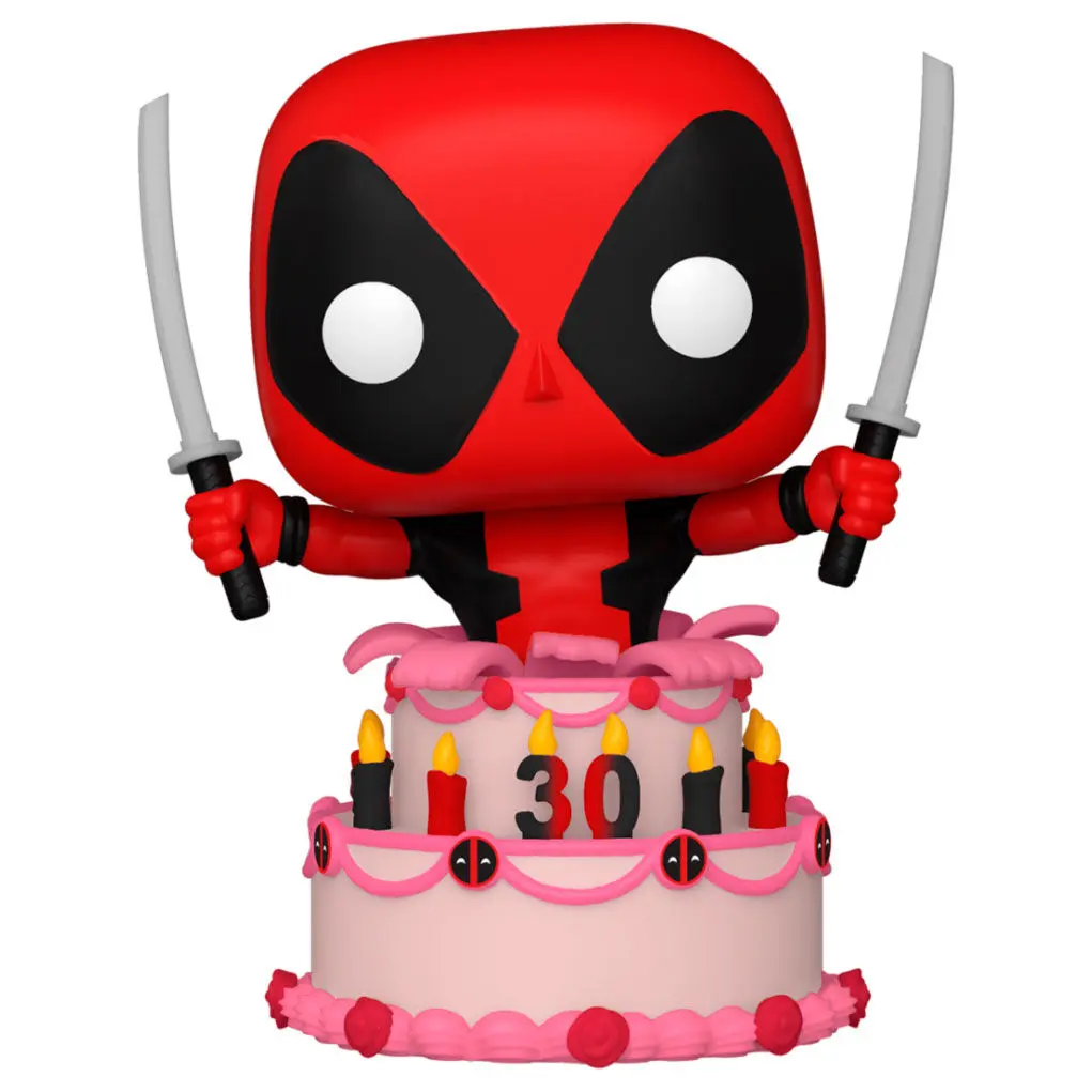 Marvel Deadpool 30th Anniversary POP! Vinilna Figura Deadpool in Torta 9 cm fotografija izdelka