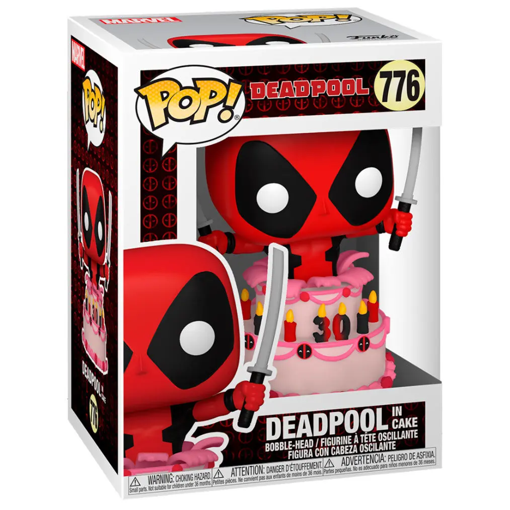 Marvel Deadpool 30th Anniversary POP! Vinilna Figura Deadpool in Torta 9 cm fotografija izdelka