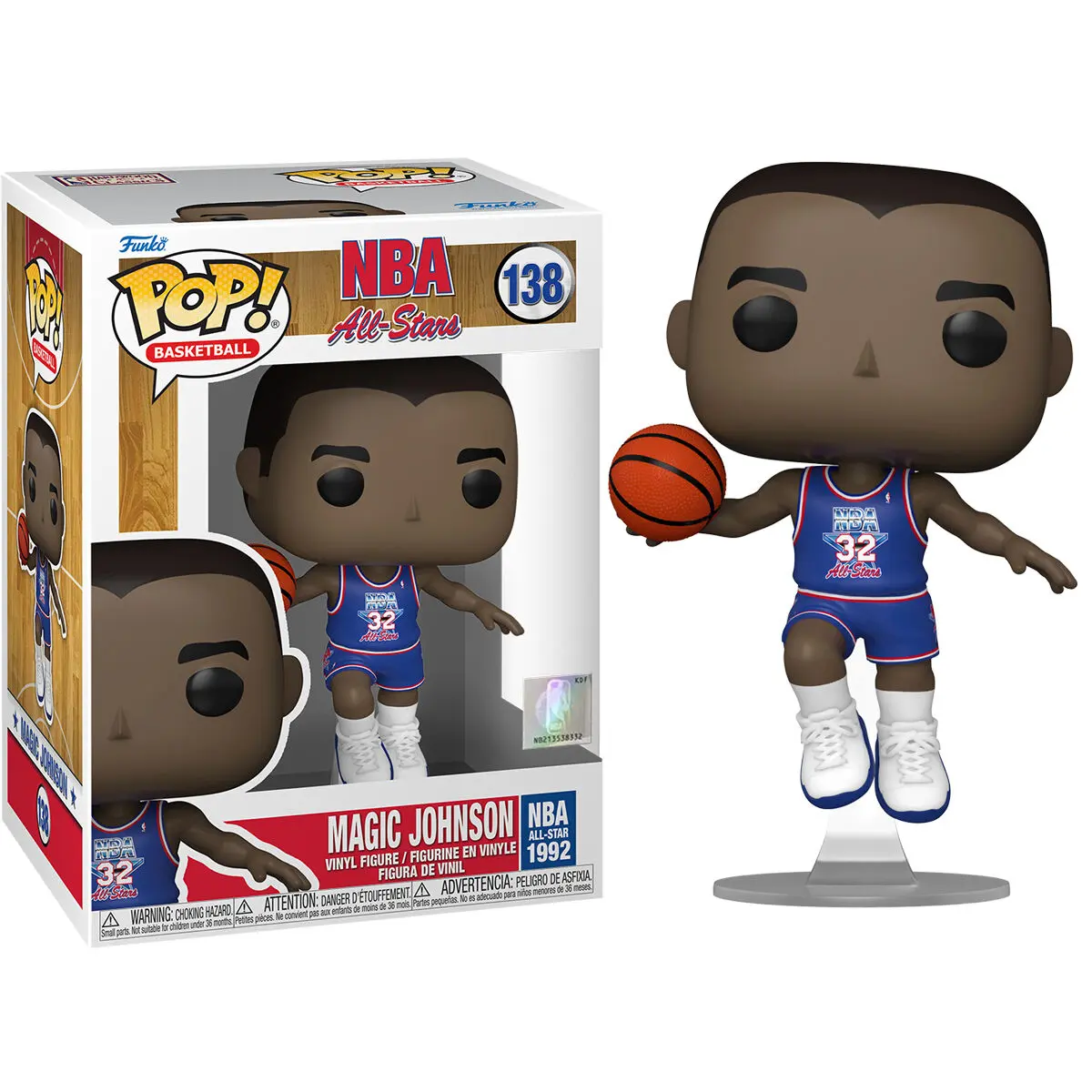 NBA Legends POP! Basketball Vinil Figura Magic Johnson (Blue All Star Uni 1991) 9 cm fotografija izdelka