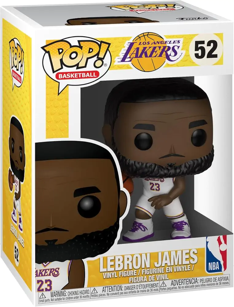 NBA POP! Sports Vinilna Figura LeBron James White Uniform (Lakers) 9 cm fotografija izdelka