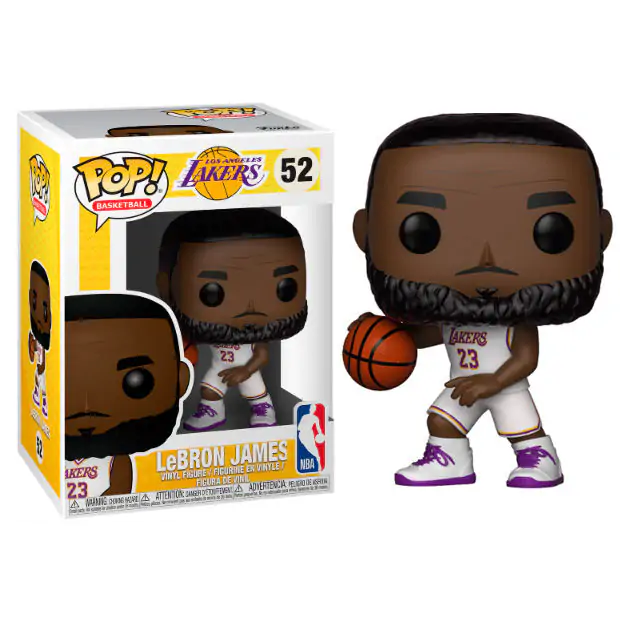 NBA POP! Sports Vinilna Figura LeBron James White Uniform (Lakers) 9 cm fotografija izdelka