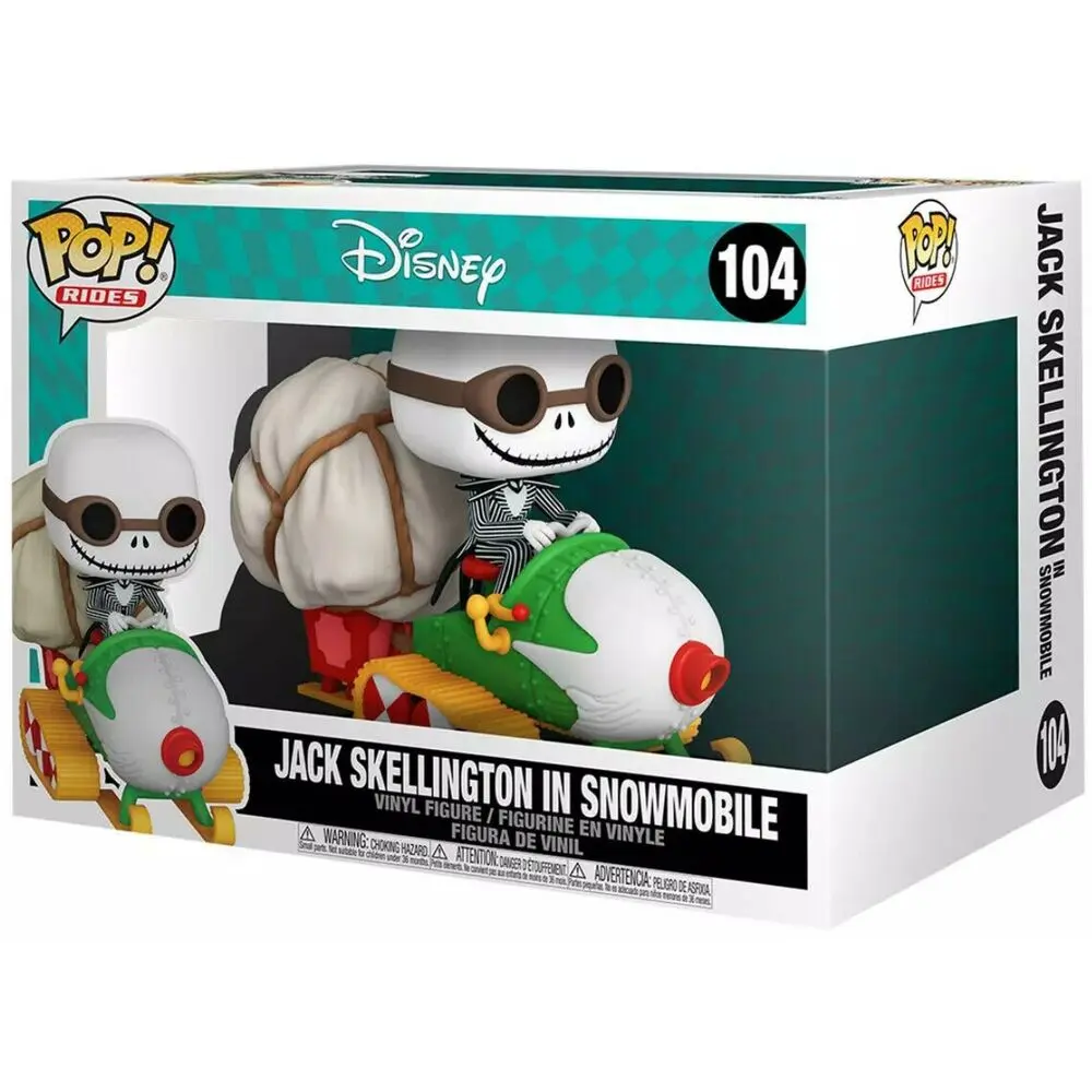 Nightmare before Christmas POP! Rides Vinil Figura Jack z Goggles & Snowmobile 18 cm fotografija izdelka