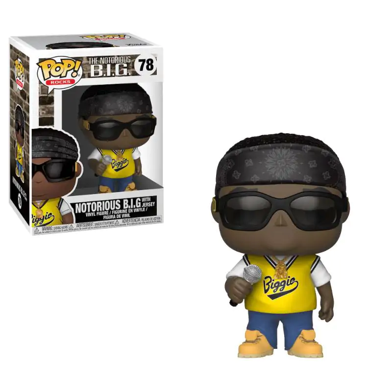 Notorious B.I.G. POP! Rocks Vinilna Figura Notorious B.I.G. (Jersey) 9 cm fotografija izdelka