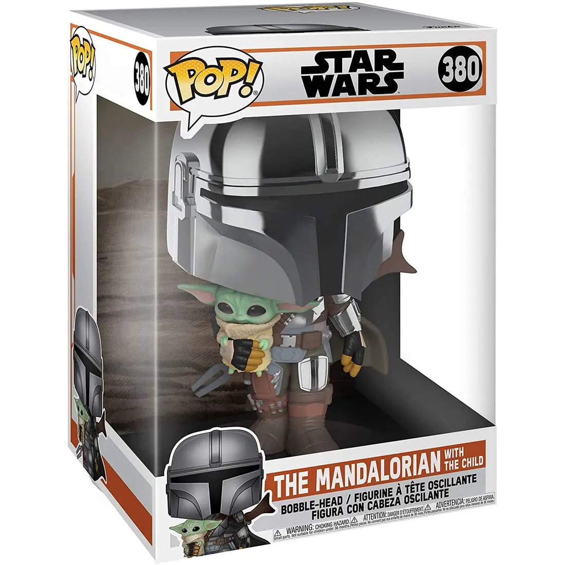 Star Wars The Mandalorian Super Sized POP! Vinilna Figura The Mandalorian holding The Child 25 cm fotografija izdelka