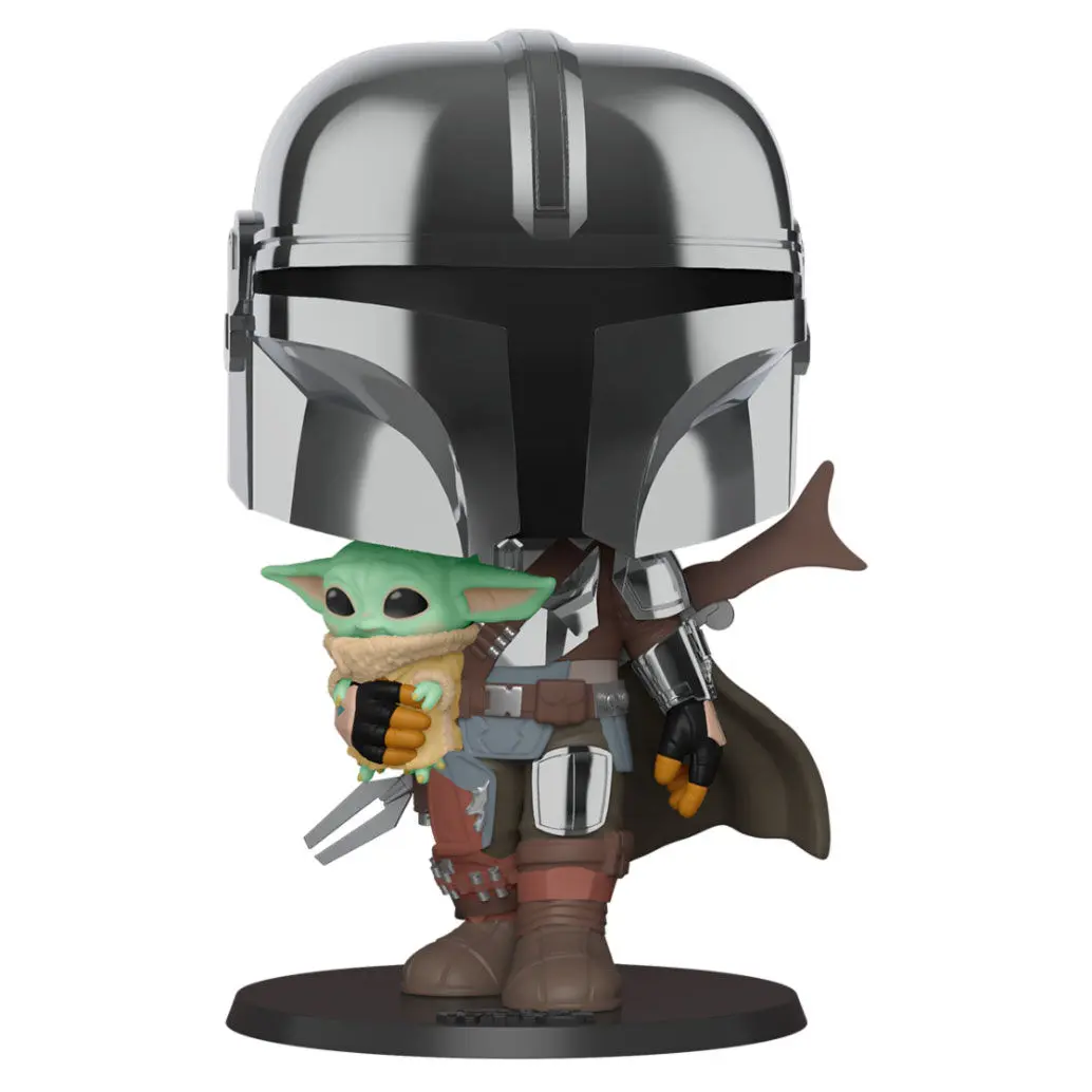 Star Wars The Mandalorian Super Sized POP! Vinilna Figura The Mandalorian holding The Child 25 cm fotografija izdelka