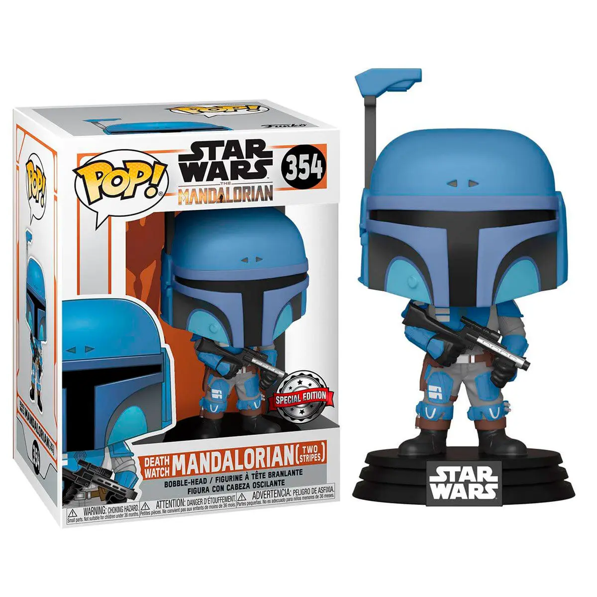 Star Wars The Mandalorian POP! TV Vinil Figura Death Watch Mandalorian (Two Stripes) 9 cm fotografija izdelka