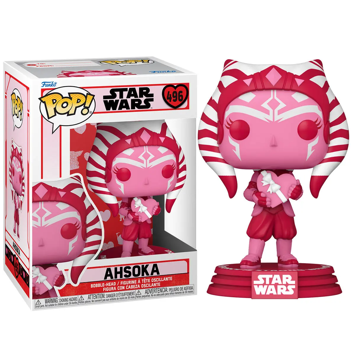 Star Wars Valentines POP! Star Wars Vinyl Figurica Ahsoka 9 cm fotografija izdelka