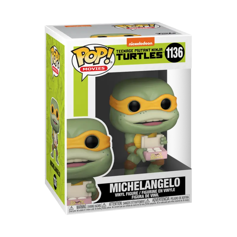 Teenage Mutant Ninja Turtles POP! Movies Vinil Figura Michaelangelo 9 cm fotografija izdelka