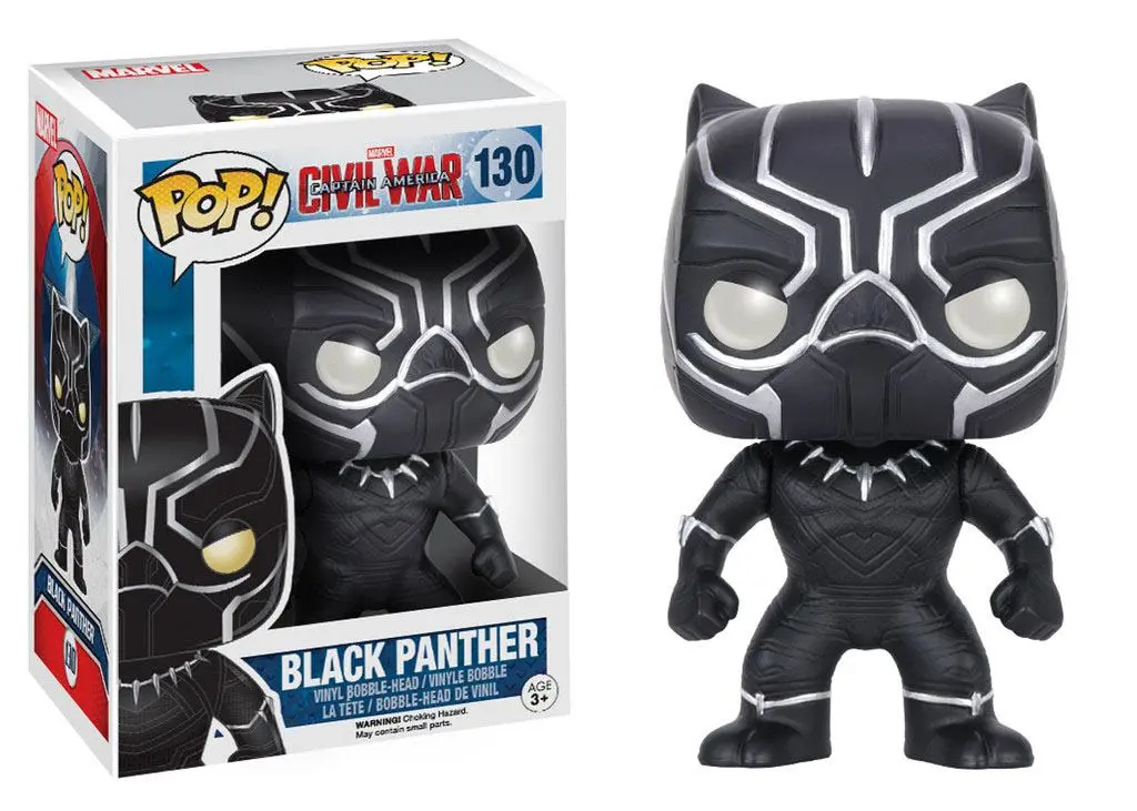 Captain America Civil War POP! Vinyl figurica z nihajočo glavo Black Panther 10 cm fotografija izdelka