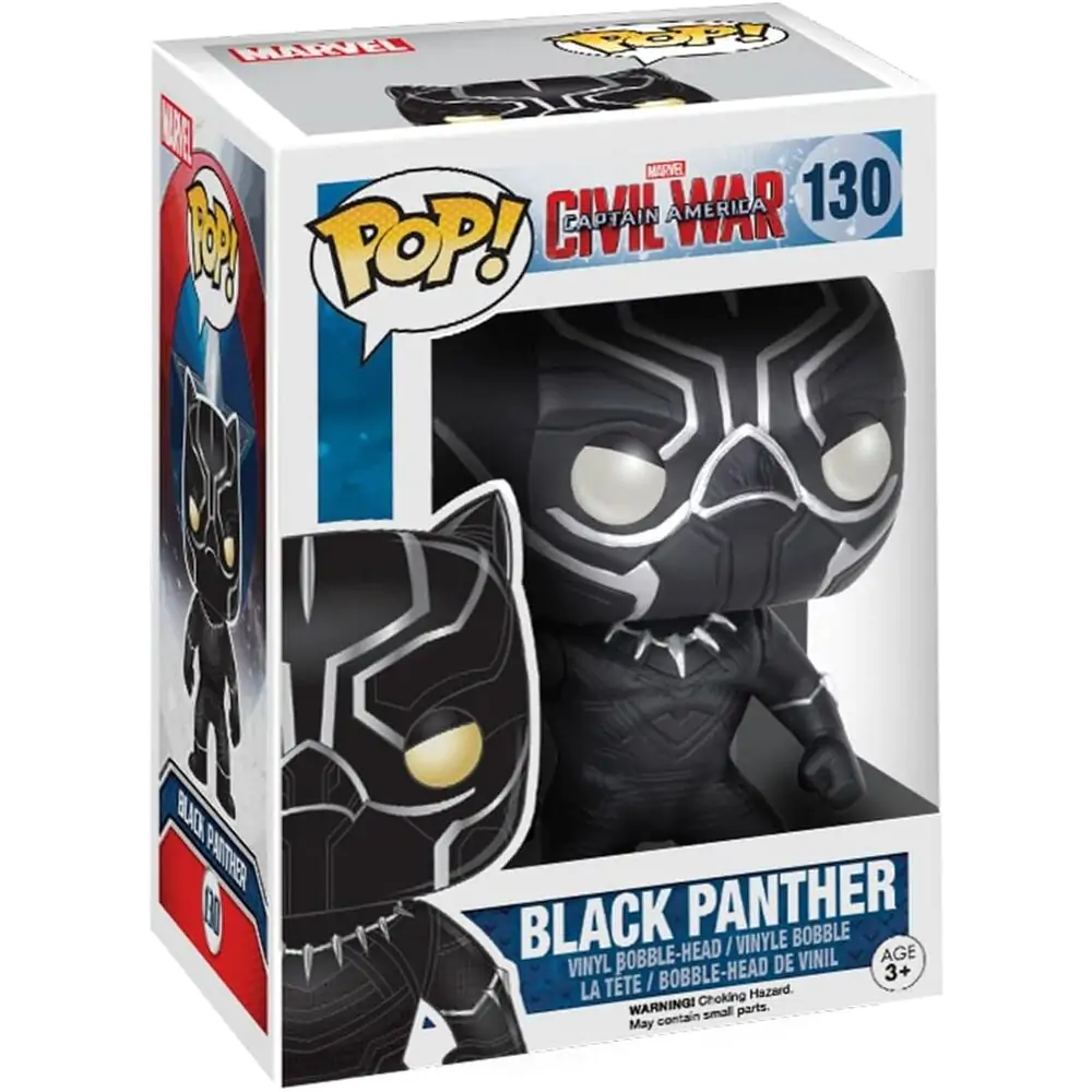 Captain America Civil War POP! Vinyl figurica z nihajočo glavo Black Panther 10 cm fotografija izdelka