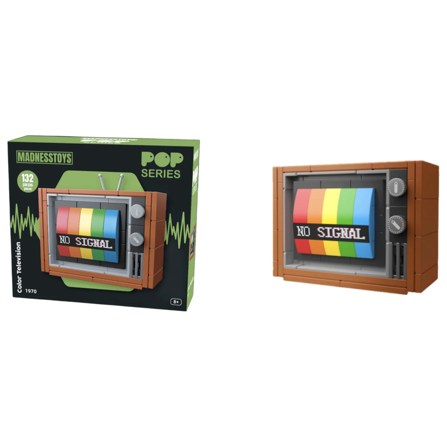 POP Series Construction Kit 1970 barvni televizor 132-delni fotografija izdelka