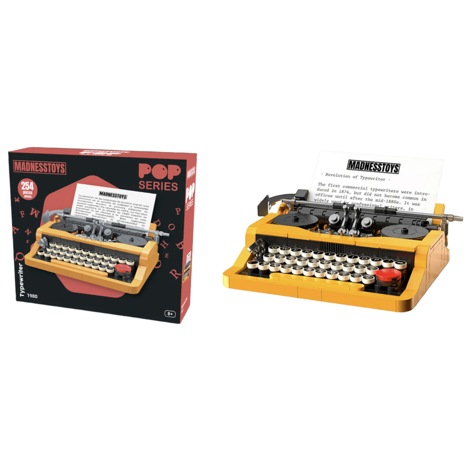 POP Series Komplet za sestavljanje 1980 Pisalni stroj 254 kosov fotografija izdelka