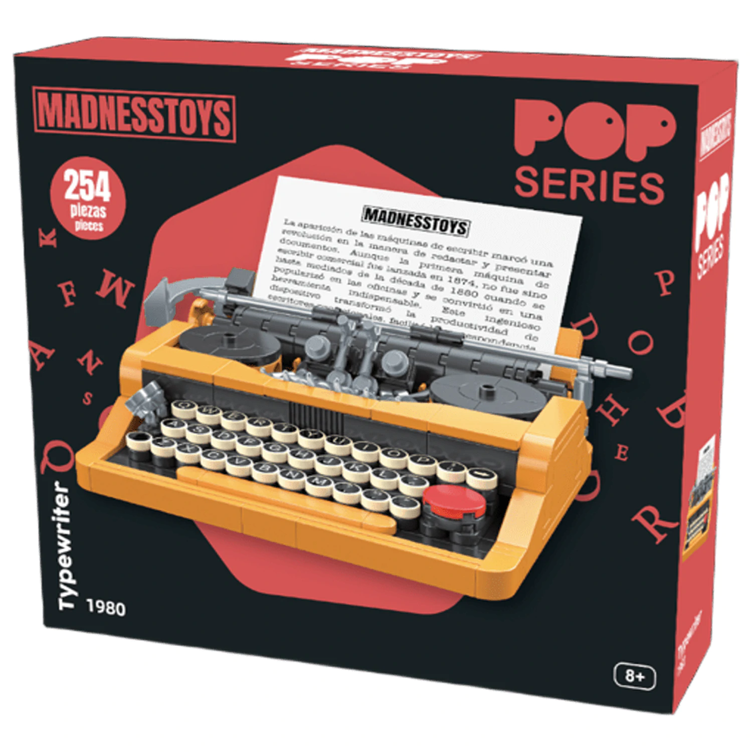 POP Series Komplet za sestavljanje 1980 Pisalni stroj 254 kosov fotografija izdelka