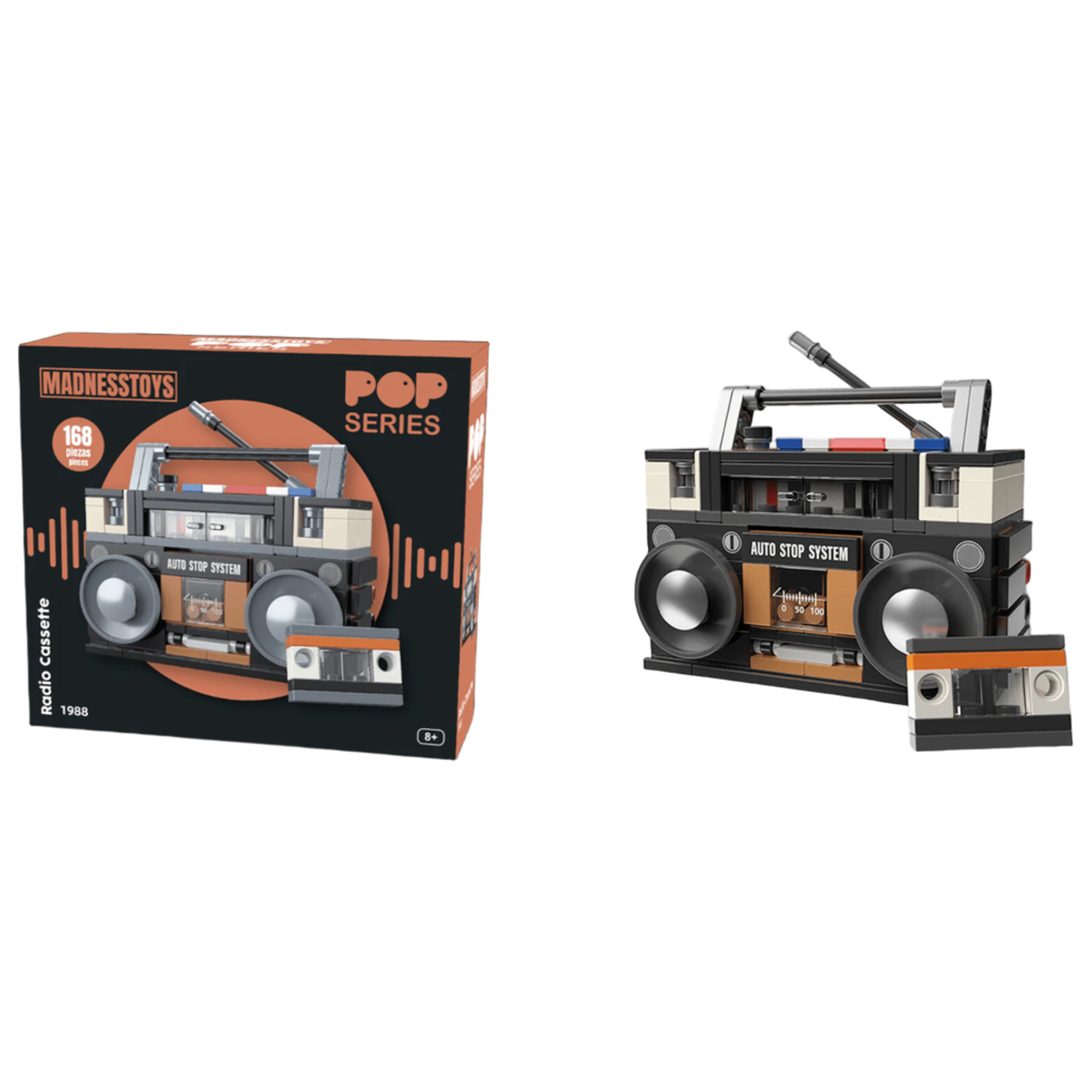 Pop Series Komplet za sestavljanje 1988 Boombox Radio 168-delni fotografija izdelka