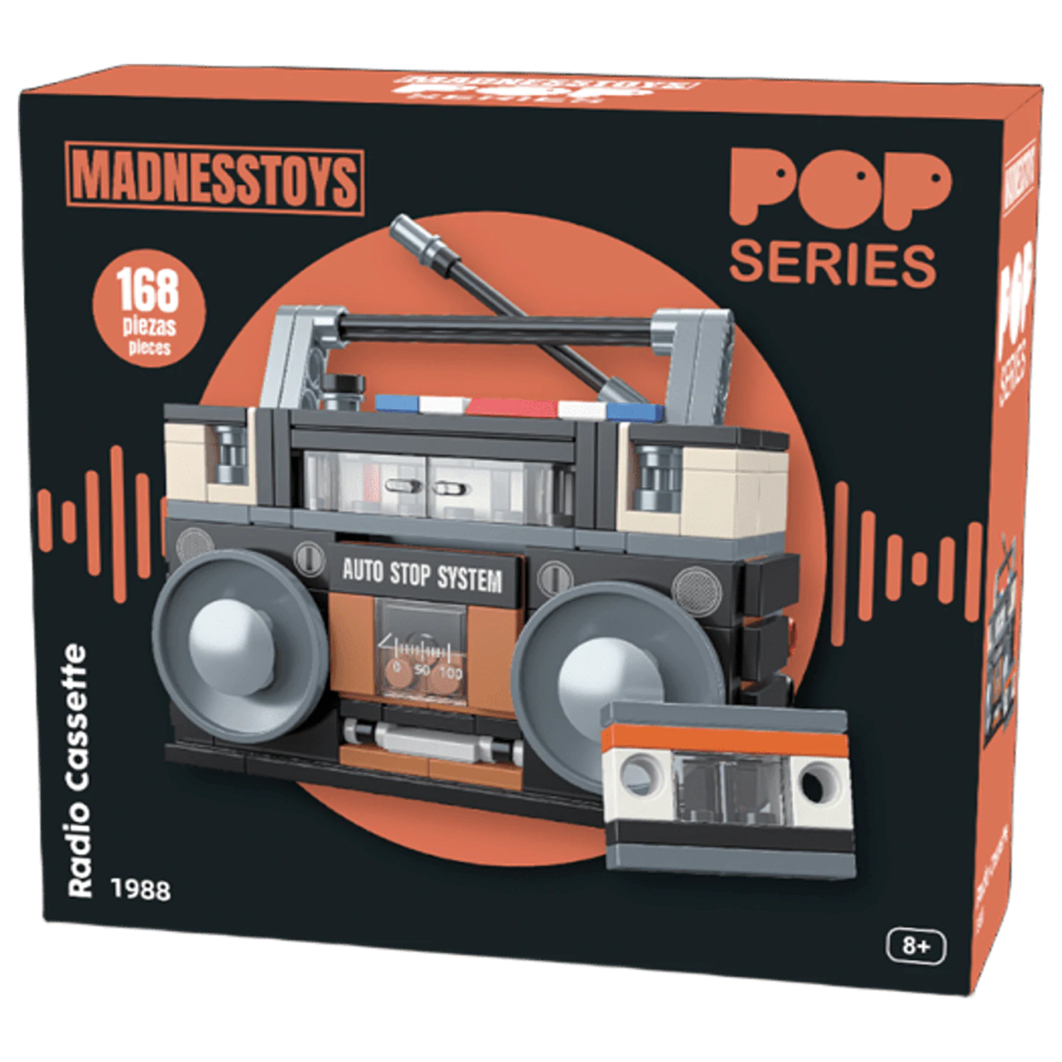Pop Series Komplet za sestavljanje 1988 Boombox Radio 168-delni fotografija izdelka
