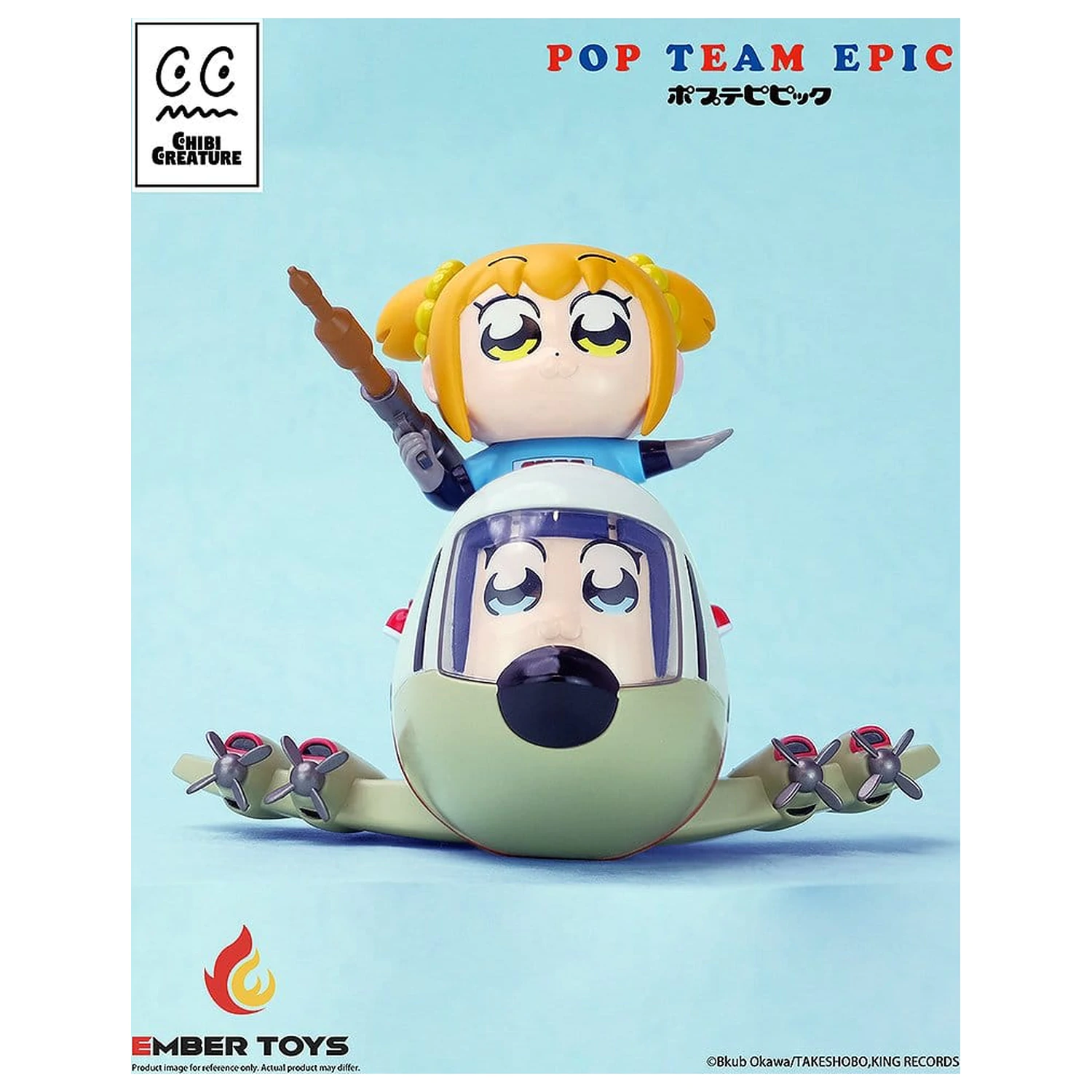 Pop Team Epic Chibi Creature Vinilne Figure 2-Paket POPUKO & PIPIMI: Skeleton Competition Ver. fotografija izdelka