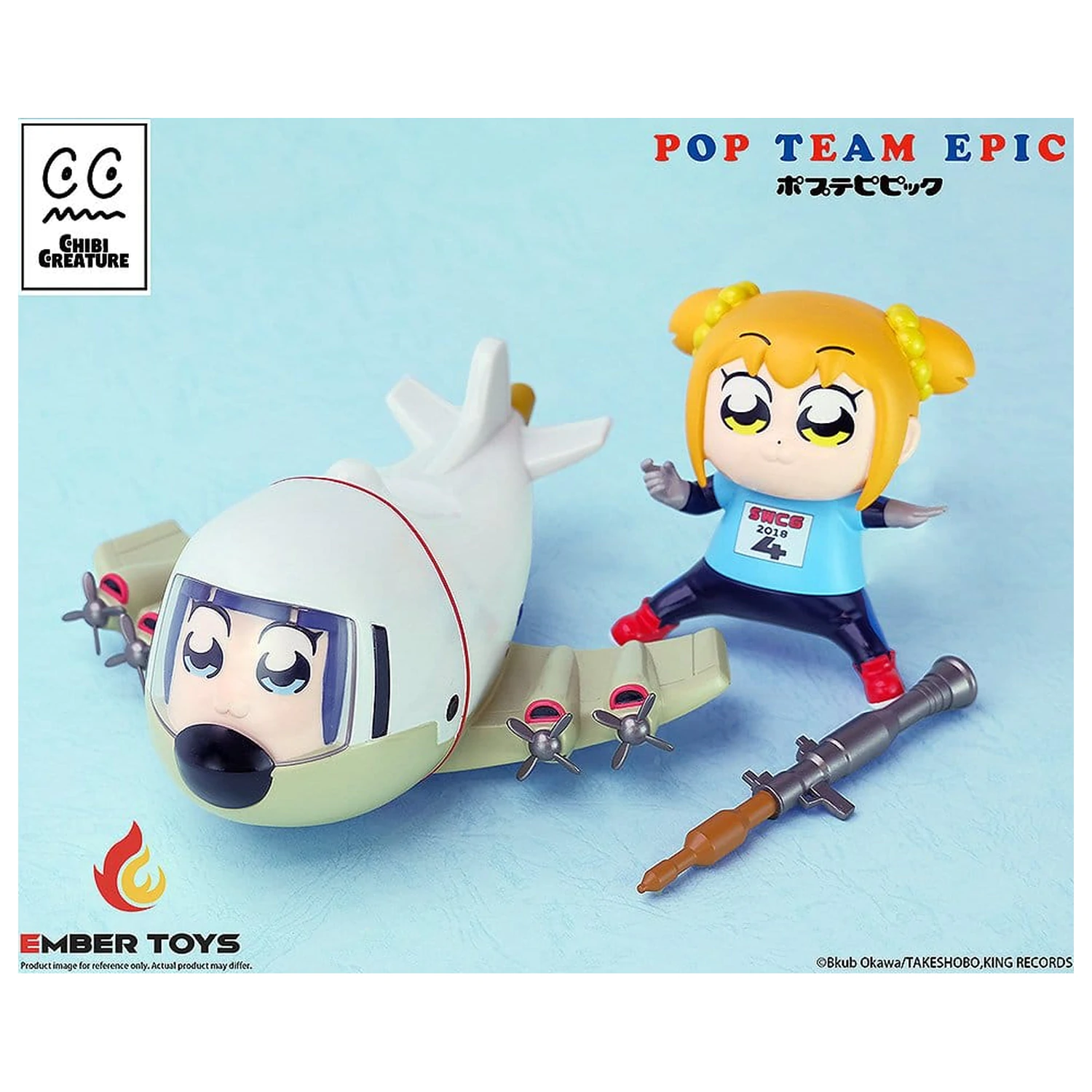 Pop Team Epic Chibi Creature Vinilne Figure 2-Paket POPUKO & PIPIMI: Skeleton Competition Ver. fotografija izdelka