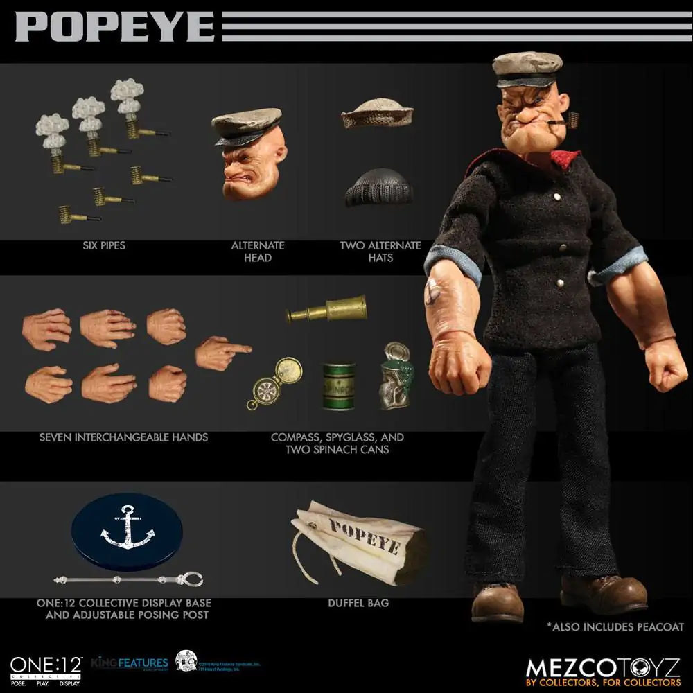 Akcijska figura Popeye 1/12 Popeye 14 cm fotografija izdelka