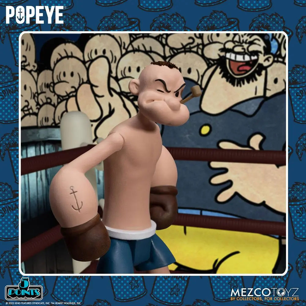 Popeye 5 Points Deluxe Set figuric Popeye & Oxheart 9 cm fotografija izdelka