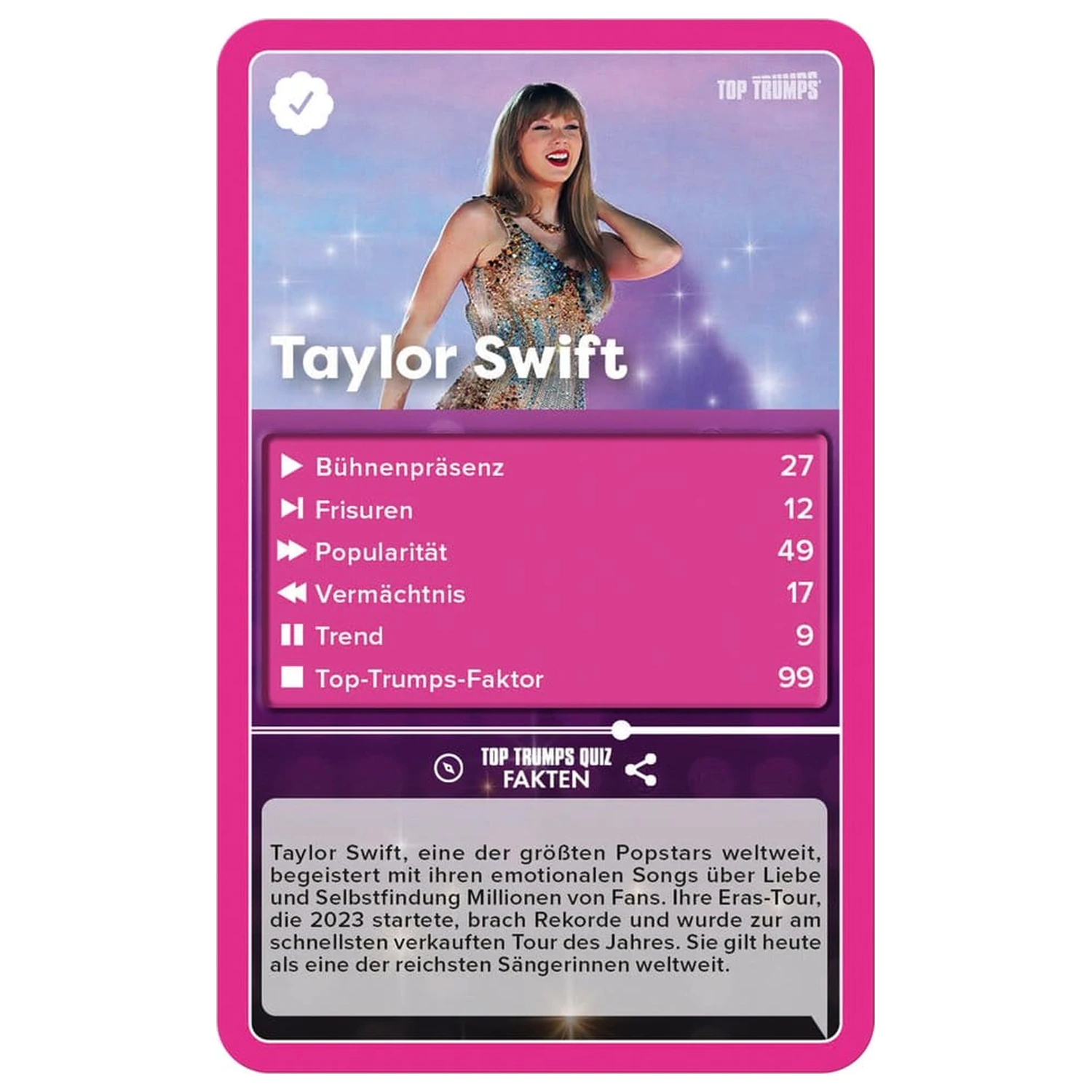 Popstars Igra s kartami Top Trumps *German Version* fotografija izdelka