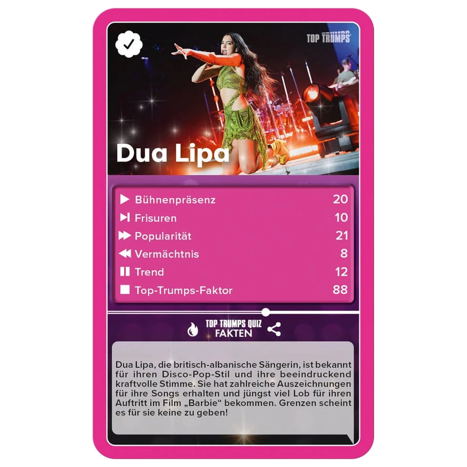 Popstars Igra s kartami Top Trumps *German Version* fotografija izdelka