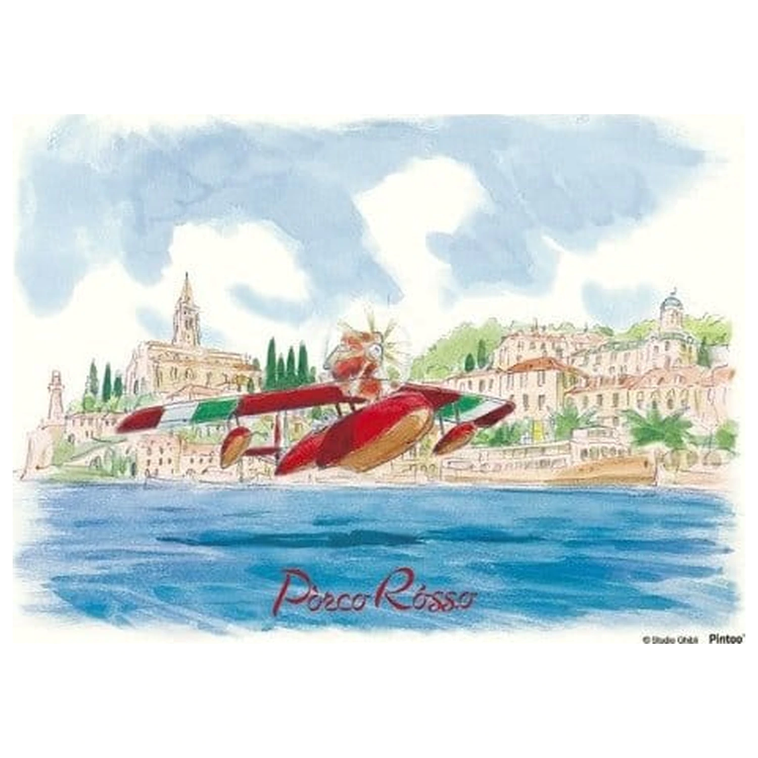Porco Rosso Puzzle in stojalo Savoia water landing (150 kosov) fotografija izdelka