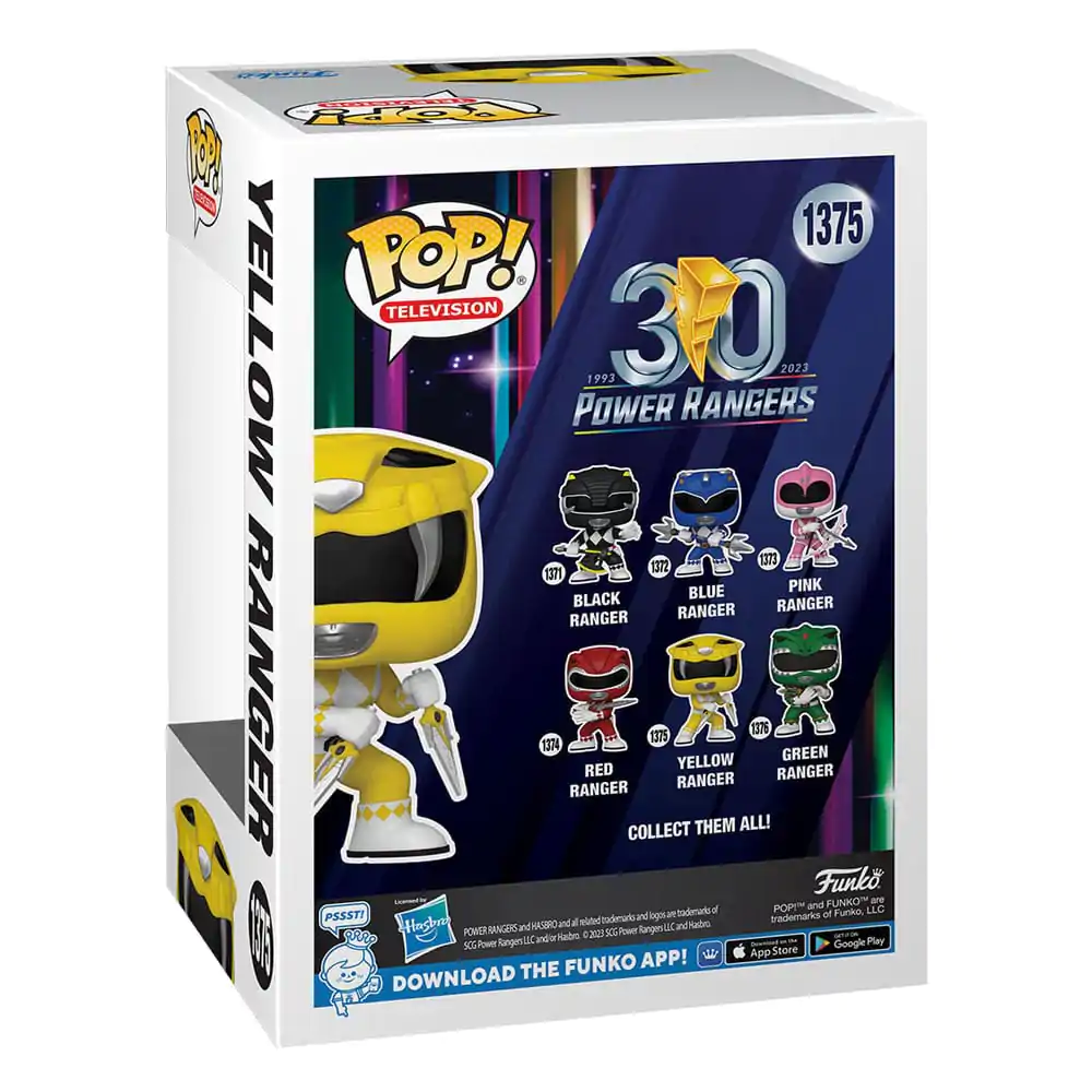 Power Rangers 30th POP! TV Vinil Figura Yellow Ranger 9 cm fotografija izdelka