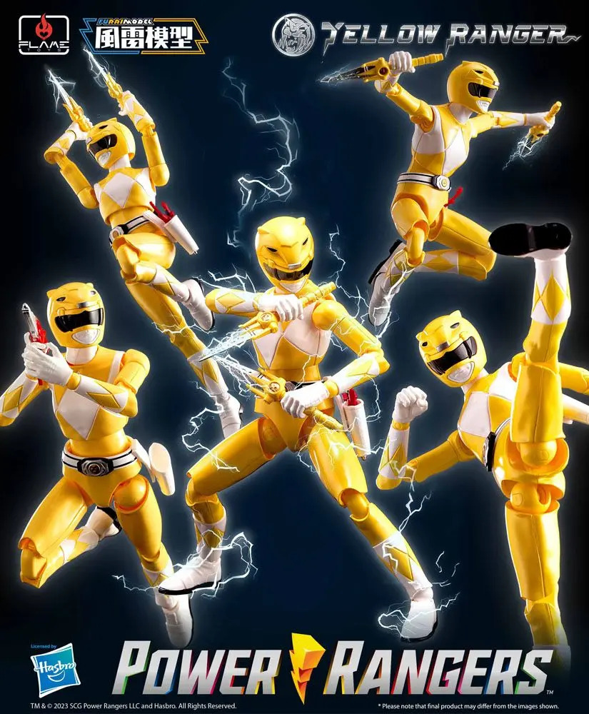 Power Rangers Furai Model Plastični Model Komplet Yellow Ranger 13 cm fotografija izdelka