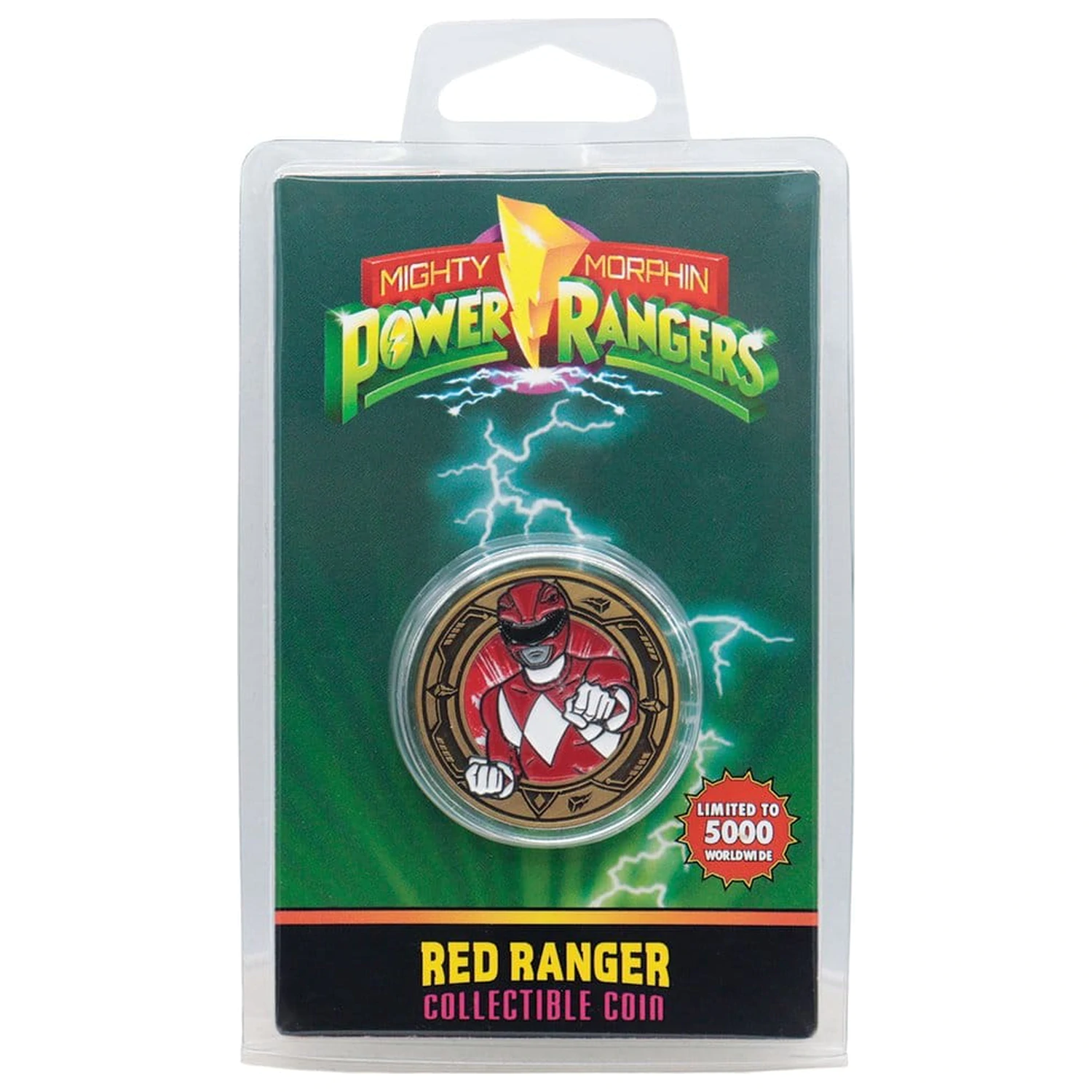 Power Rangers Zbirni kovanec Red Ranger omejena izdaja fotografija izdelka