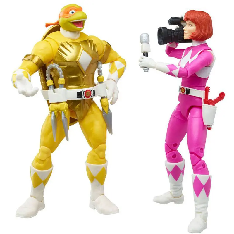 Power Rangers x TMNT Lightning Collection Akcijske figure 2022 Morphed April O´Neil & Michelangelo fotografija izdelka