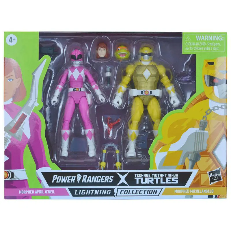 Power Rangers x TMNT Lightning Collection Akcijske figure 2022 Morphed April O´Neil & Michelangelo fotografija izdelka