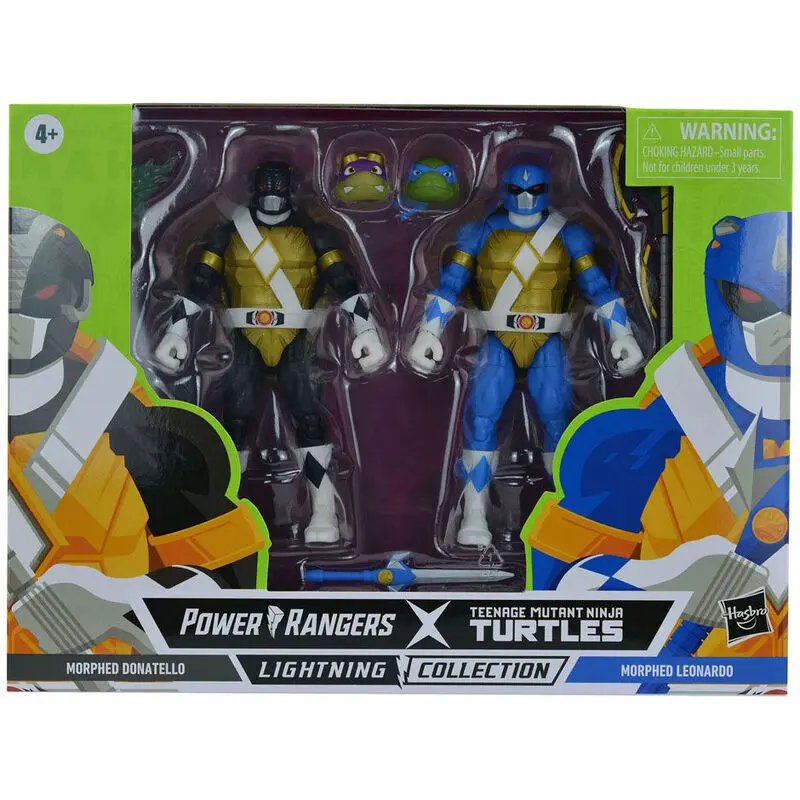 Power Rangers x TMNT Lightning Collection akcijske figure 2022 Morphed Donatello & Morphed Leonardo fotografija izdelka