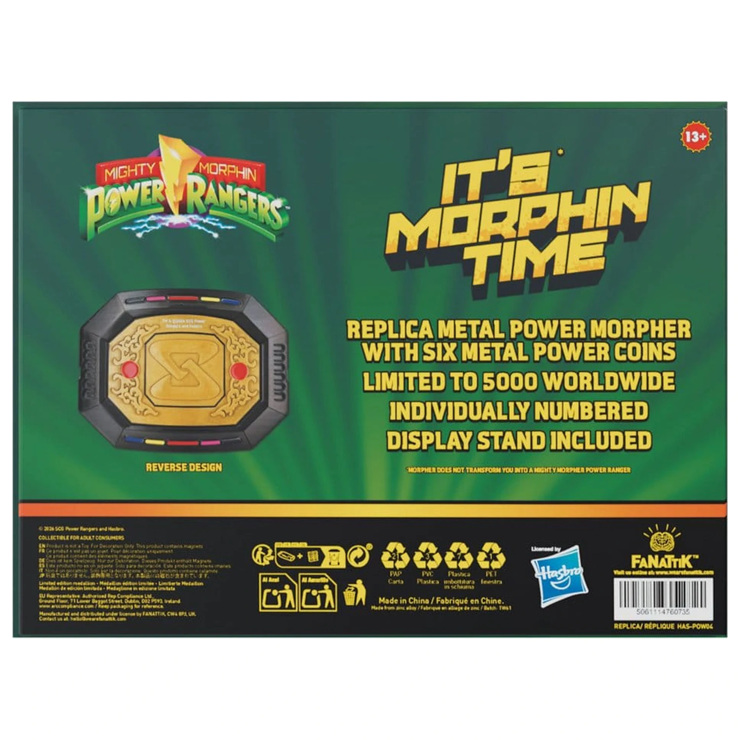 Power Rangers Replica Zamenljiv Power Morpher Omejena izdaja 7 x 9 cm fotografija izdelka