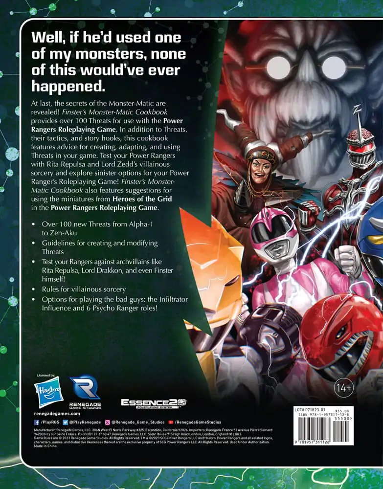 Power Rangers RPG book Finster's Monster-Matic Cookbook Sourcebook *Englische Version* fotografija izdelka
