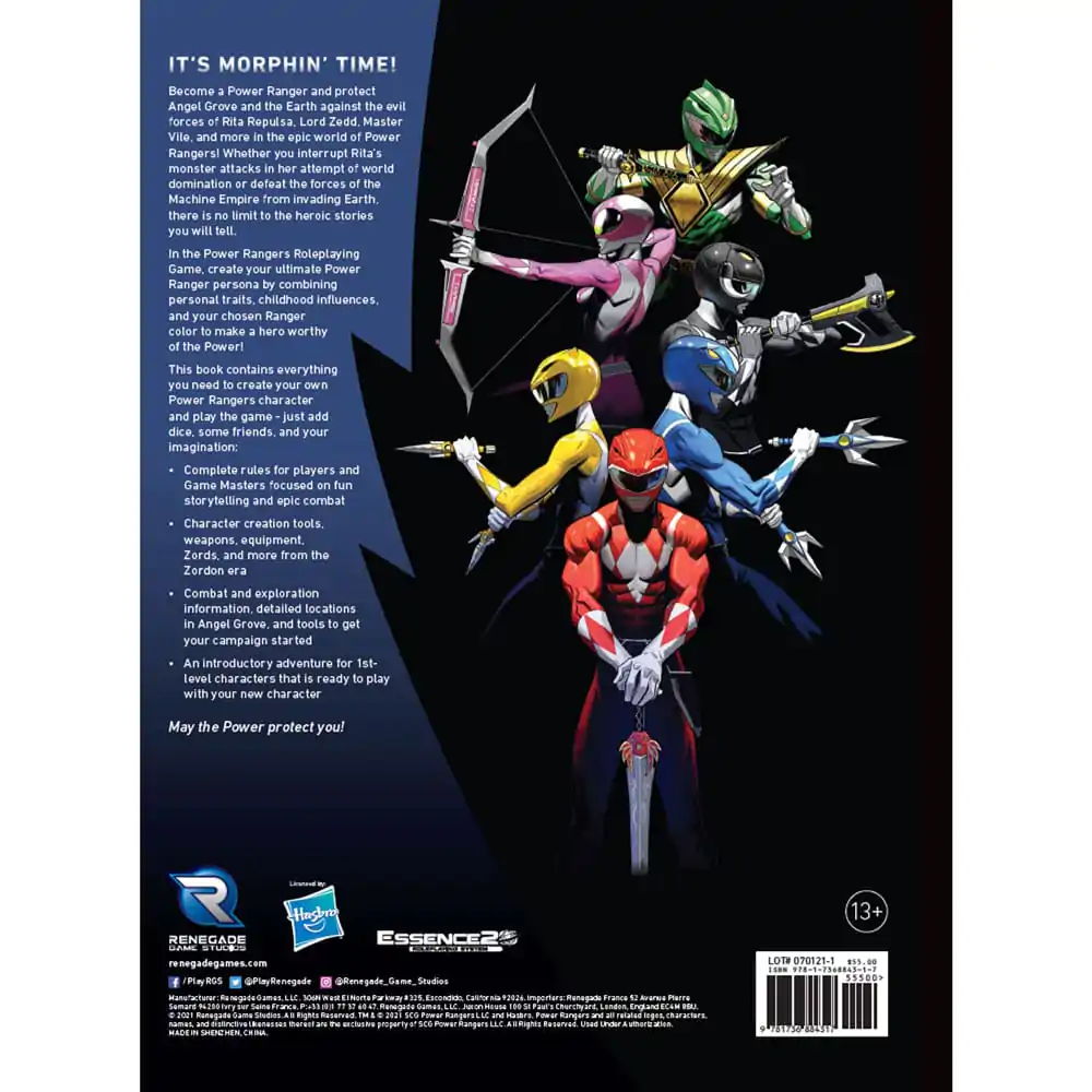Power Rangers RPG Priročnik z osnovnimi pravili *English Version* fotografija izdelka