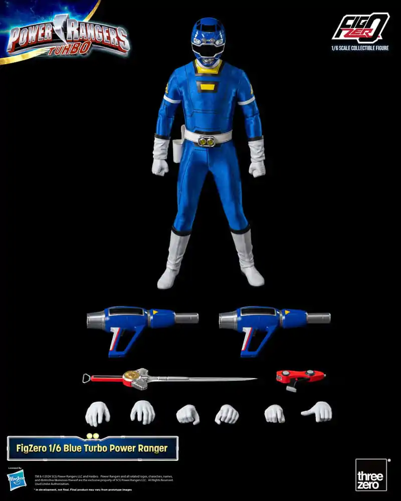 Power Rangers Turbo FigZero akcijska figura 1/6 Modri Turbo Power Ranger 30 cm fotografija izdelka