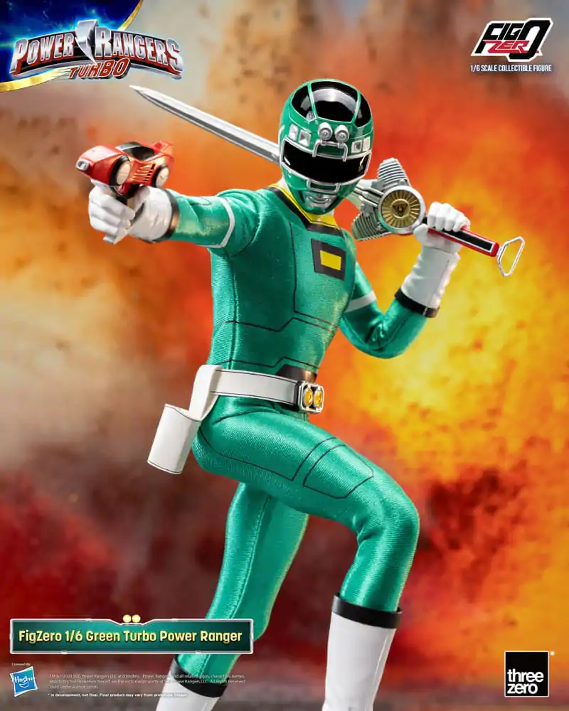 Power Rangers Turbo FigZero akcijska figura 1/6 Green Turbo Power Ranger 30 cm fotografija izdelka